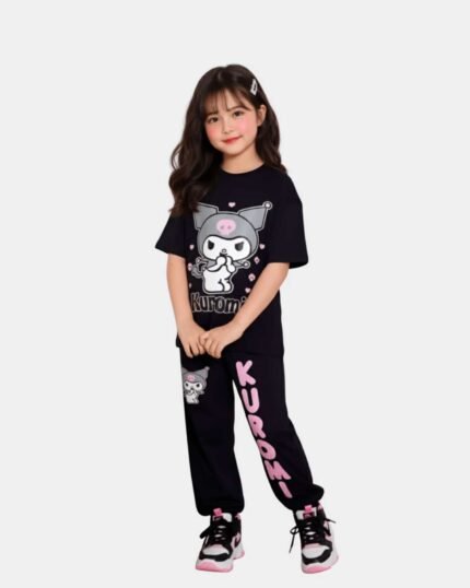Kids Girls Kuromi T-shirt & Long Pants Set