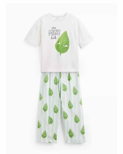 Mini Me Mint Print Pyjama Set